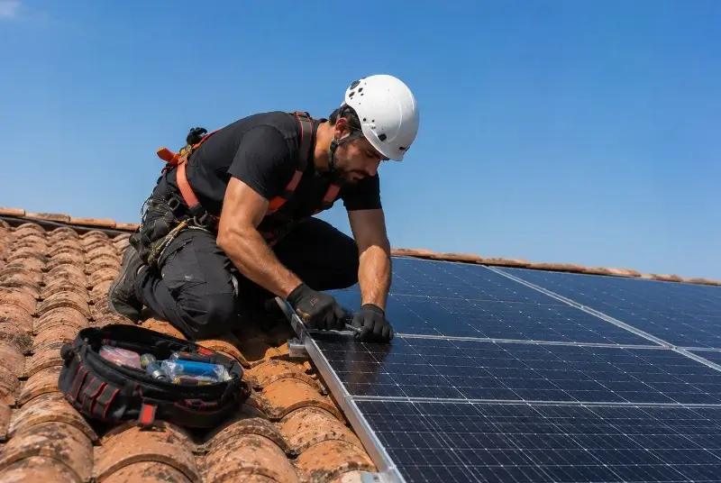 Maintenance et monitoring de panneaux solaires à Curvalle