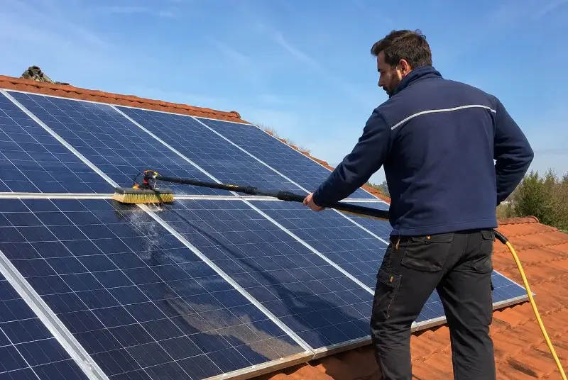 Nettoyage et entretien de panneaux solaires à Curvalle